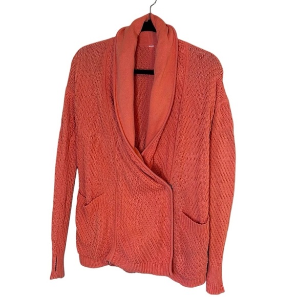 Lululemon Post Practice Cardi-Plum Peach Athleisure Cardigan- Size 4 - Picture 9 of 14